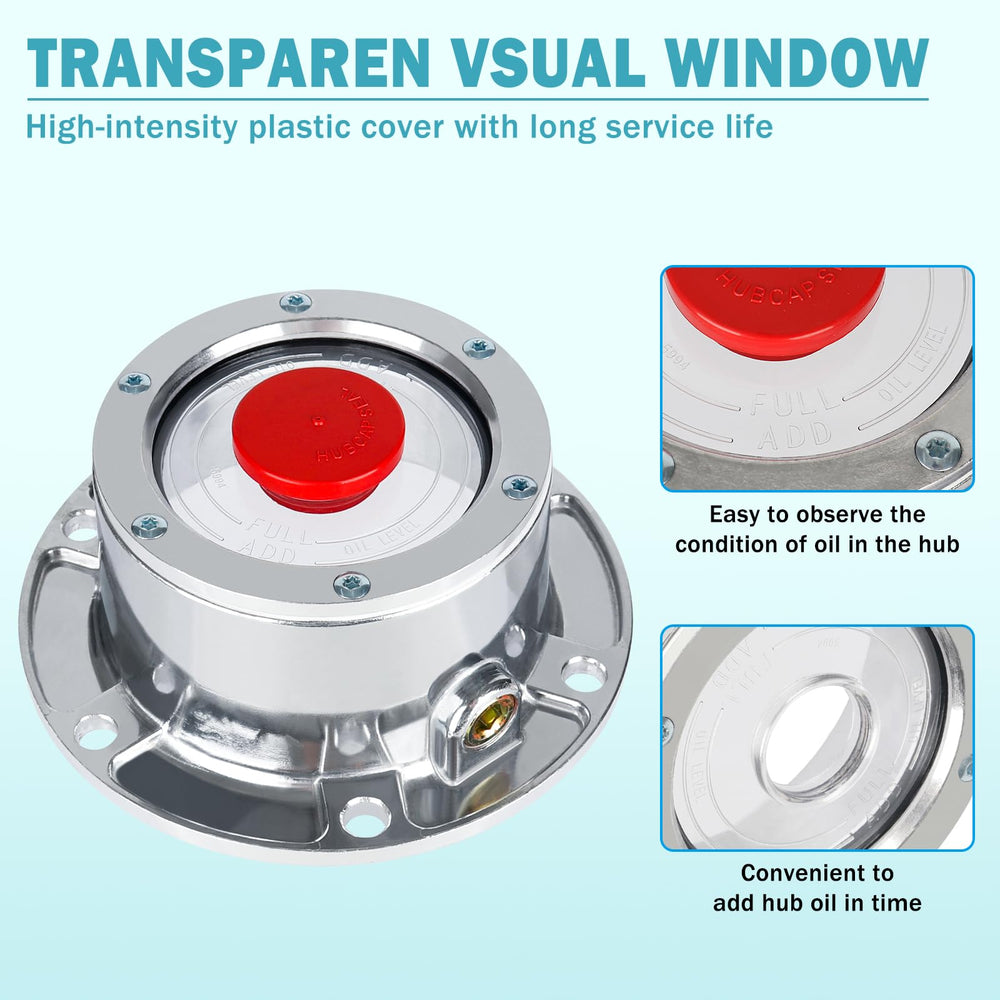 CheeMuii close-up of transparent oil window enabling quick oil-level checks