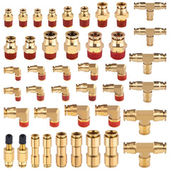 CheeMuii front view of full brass DOT fittings kit showing contents and organization, reliable coverage