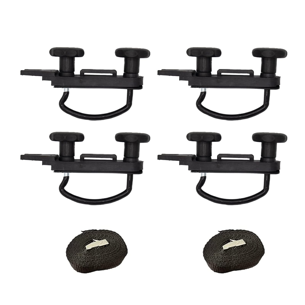 Cheerock front packaging showing full 4-pack clamp kit protecting rooftop cargo