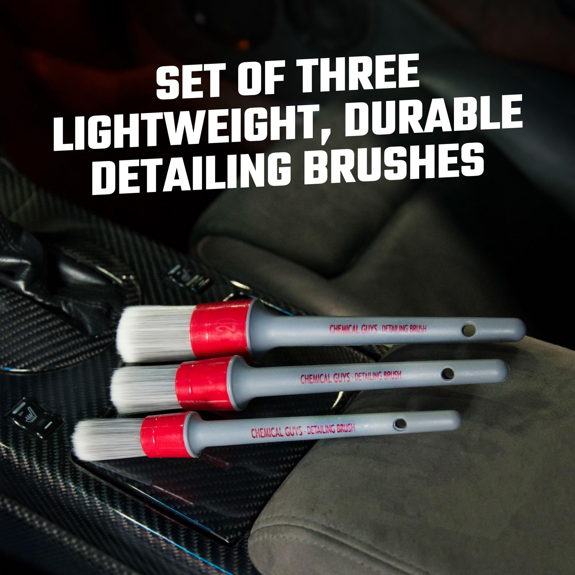 Chemical Guys close-up of soft bristles highlighting gentle cleaning