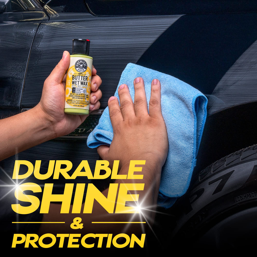 Chemical Guys clay used on door panel, smooths paint and removes contaminants