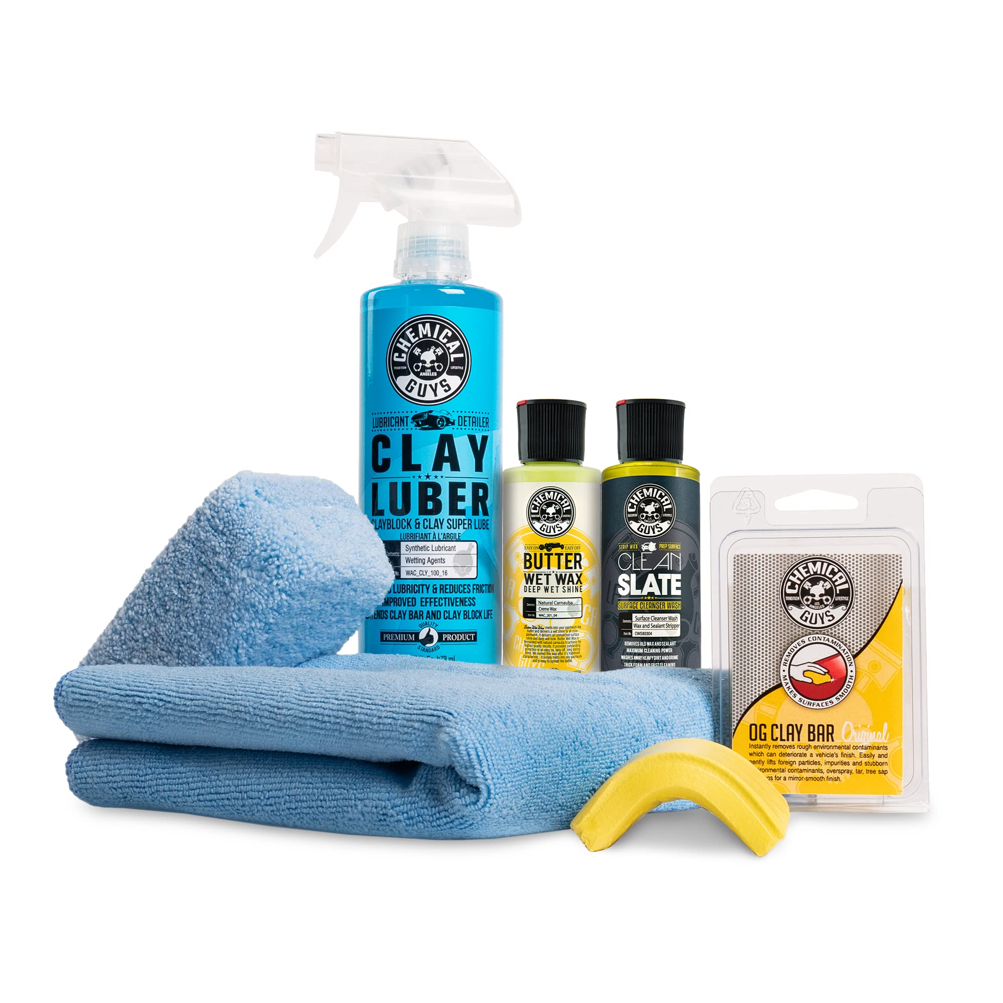 Chemical Guys front packaging showing the complete clay kit and benefits
