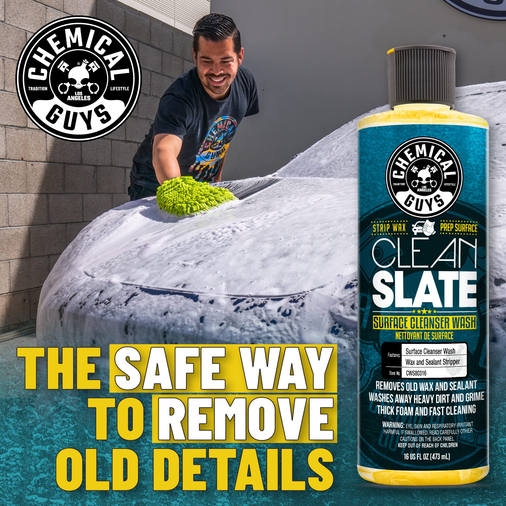 Chemical Guys foam close-up showing citrus-rich cleansing texture and lift power