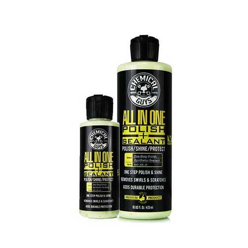 Chemical Guys polished black panel close-up showing restored deep gloss