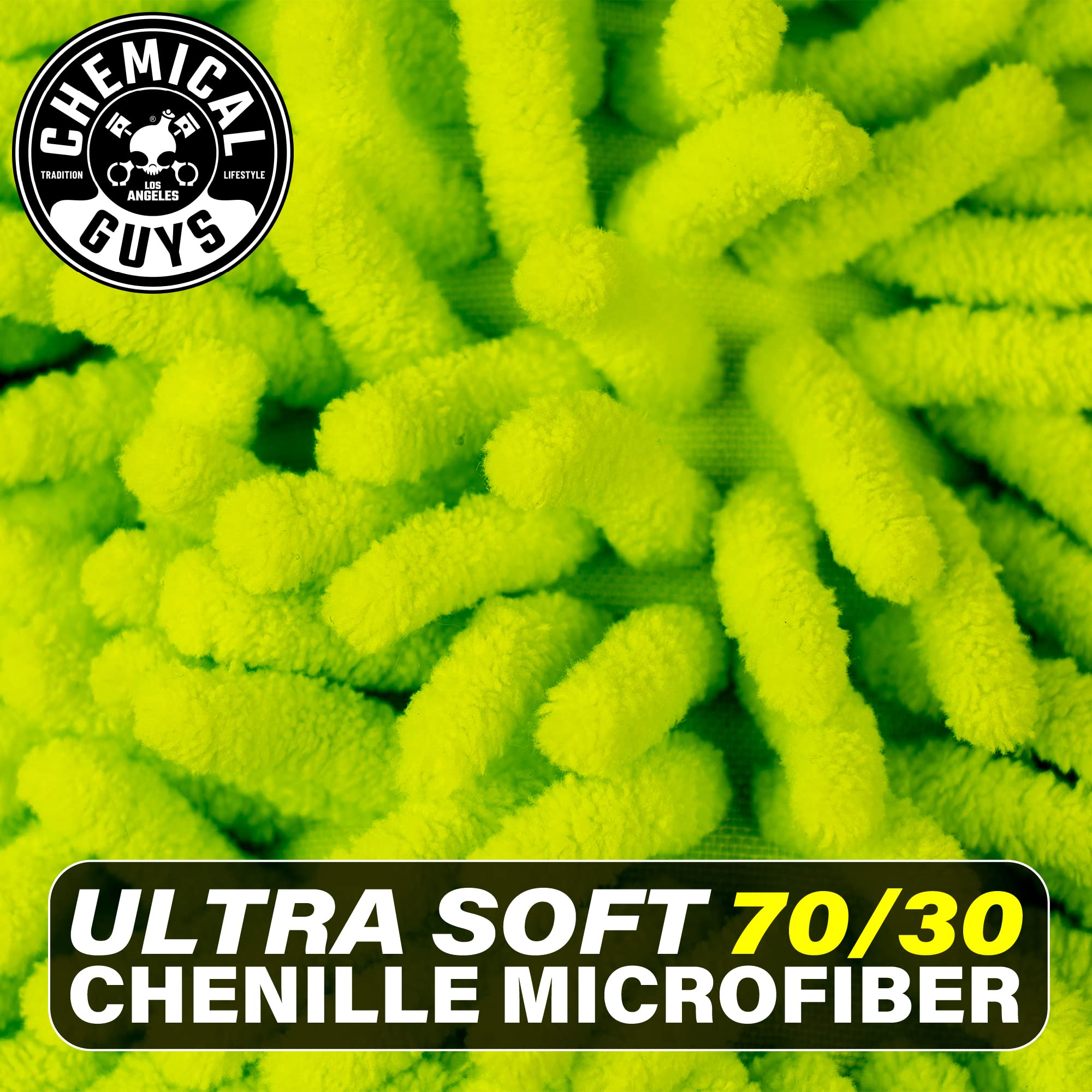 Chemical Guys Dually mitt cleaning car door panel showing gentle, scratch-free action