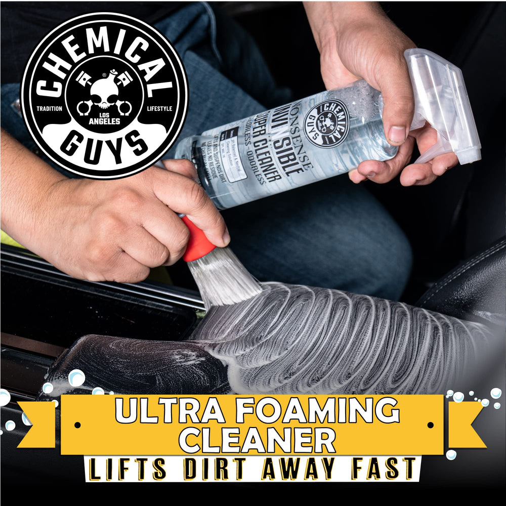 Chemical Guys cleaning an engine bay demonstrating safe degreasing