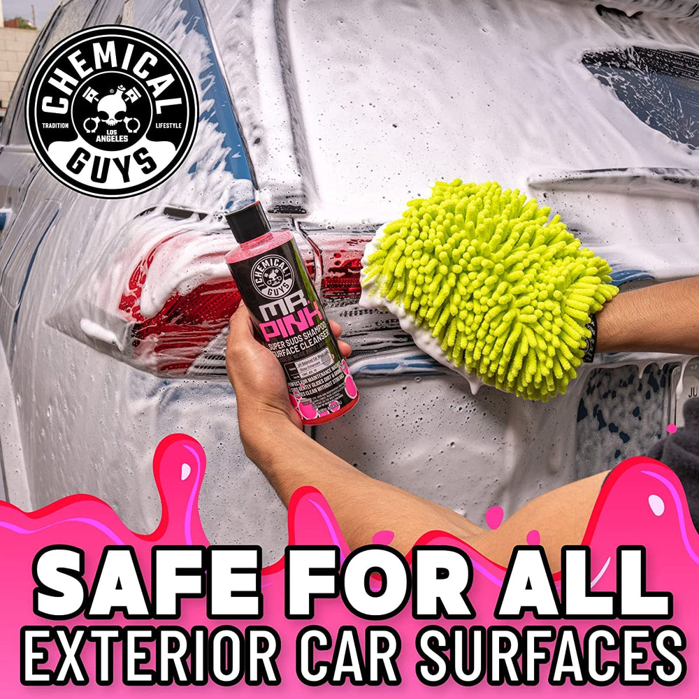 Chemical Guys foam cannon in use producing clingy suds for safer cleaning