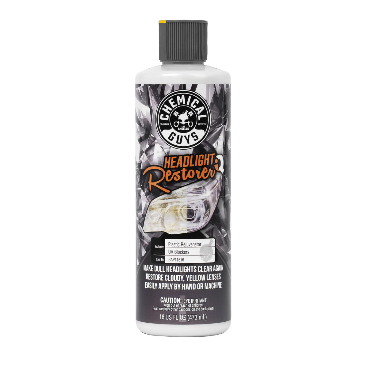 Chemical Guys front bottle shot showing label and product clarity benefit