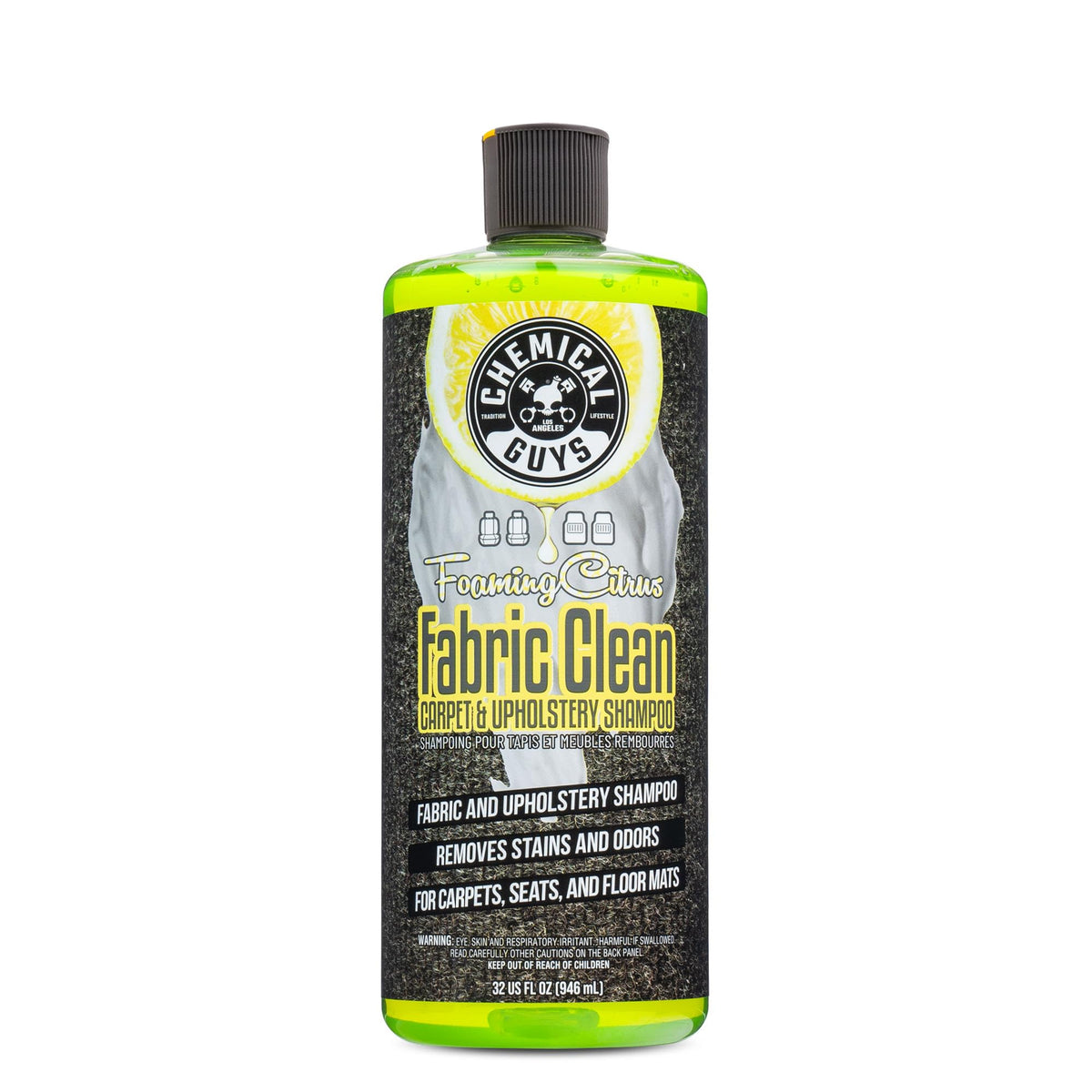 Chemical Guys front label on 32 oz bottle showing product identity and benefits