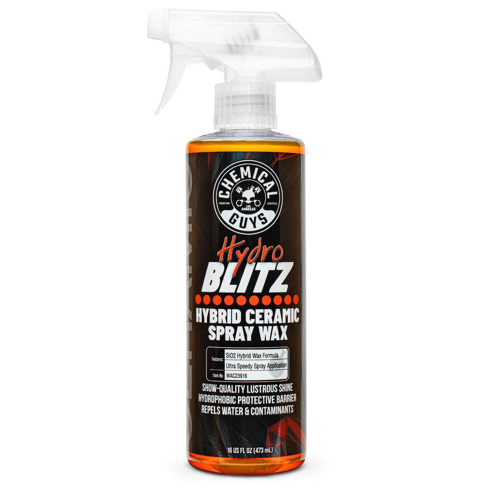 Chemical Guys bottle front packaging showing product identity and benefits