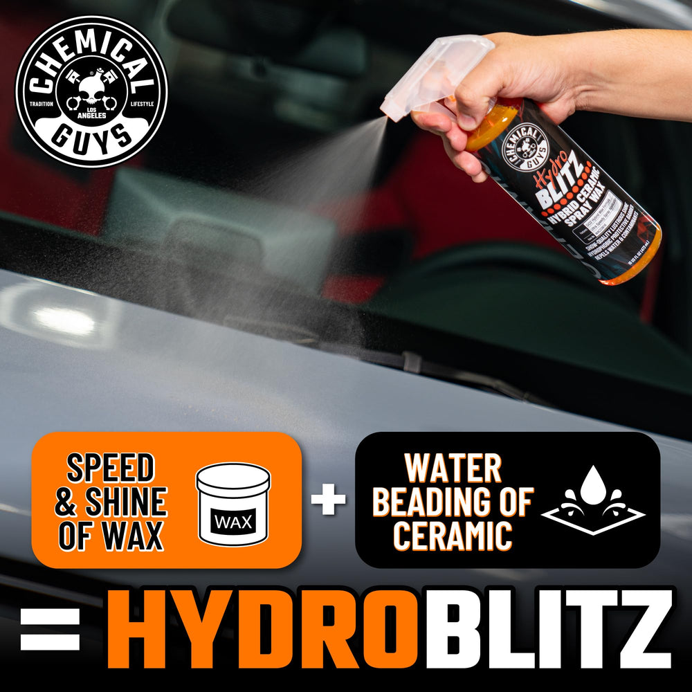 Chemical Guys being used on a wheel to remove grime and add shine