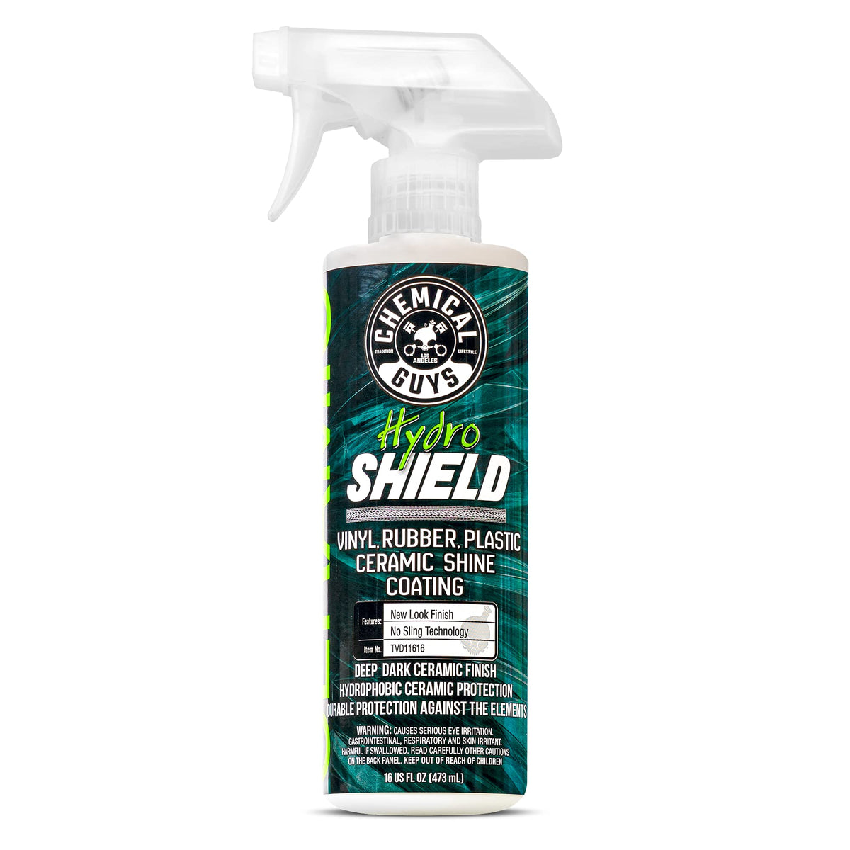Chemical Guys HydroShield bottle front label showing product name and size benefits