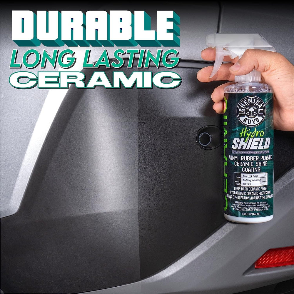 Chemical Guys HydroShield texture on cloth highlighting ceramic-infused formula