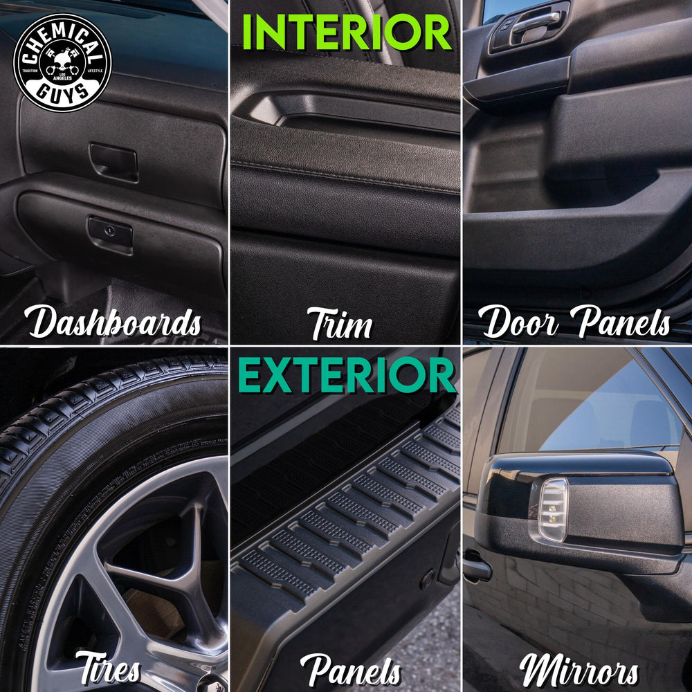 Chemical Guys HydroShield on exterior trim enhancing gloss and protecting finish