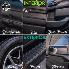 Chemical Guys HydroShield on exterior trim enhancing gloss and protecting finish