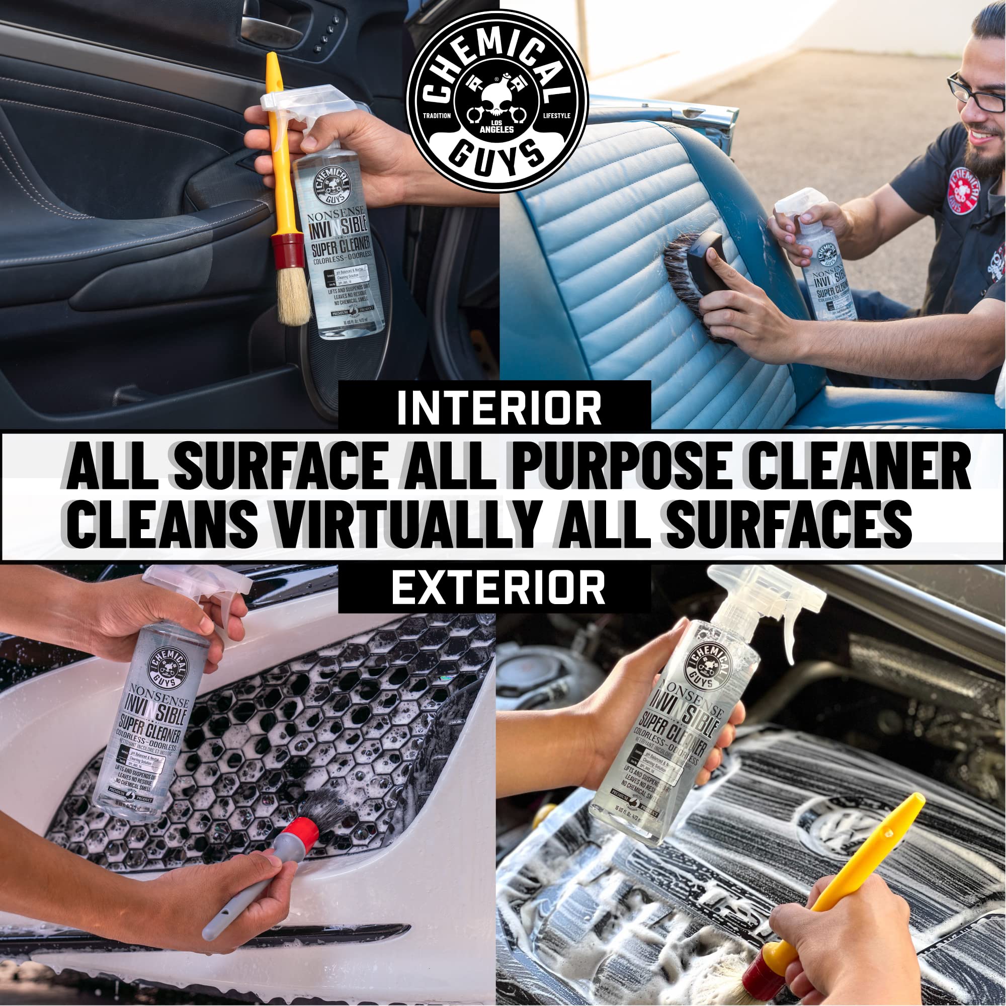 Chemical Guys label close-up with directions and safe-use benefit