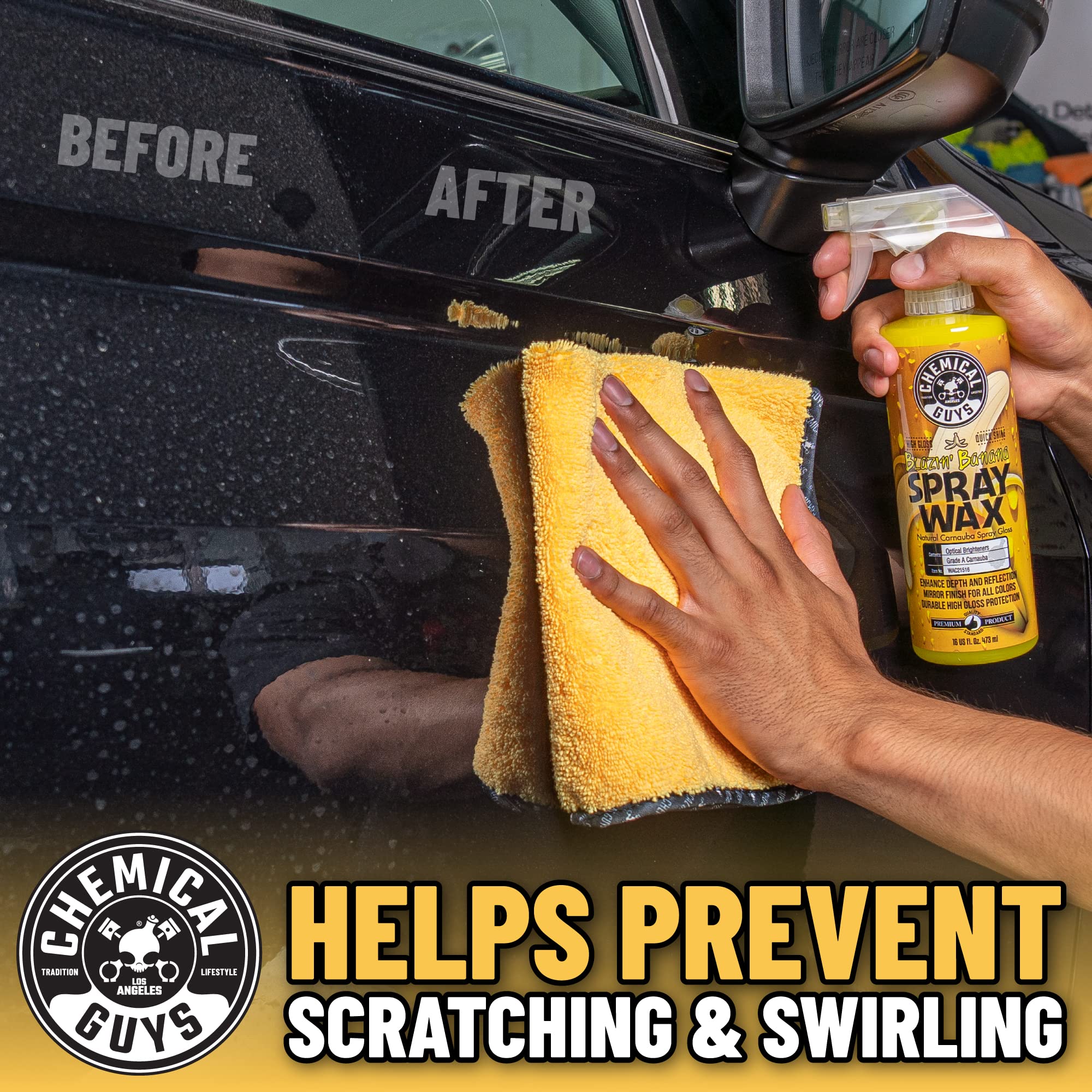 Chemical Guys towels in detailing bay ready for multi-step car care