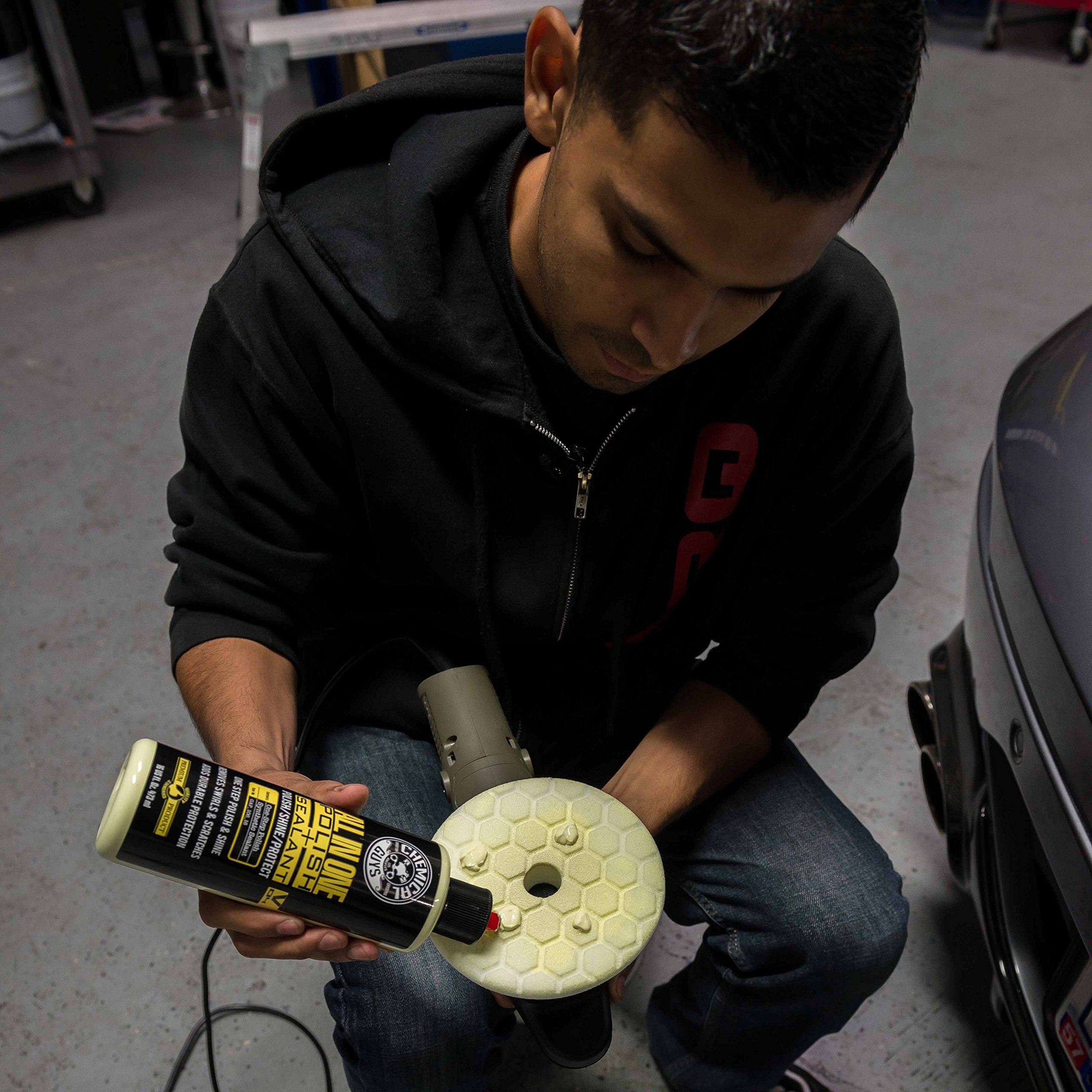 Chemical Guys product in a detailing scene for professional finish and protection