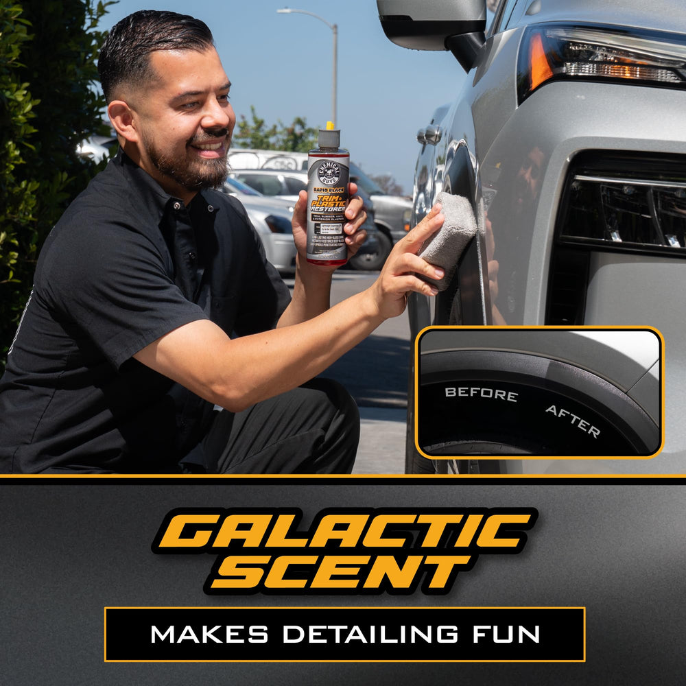 Chemical Guys finished vehicle exterior showcasing refreshed trim appearance