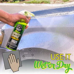 Chemical Guys close-up of clear synthetic formula texture highlighting streak-free finish