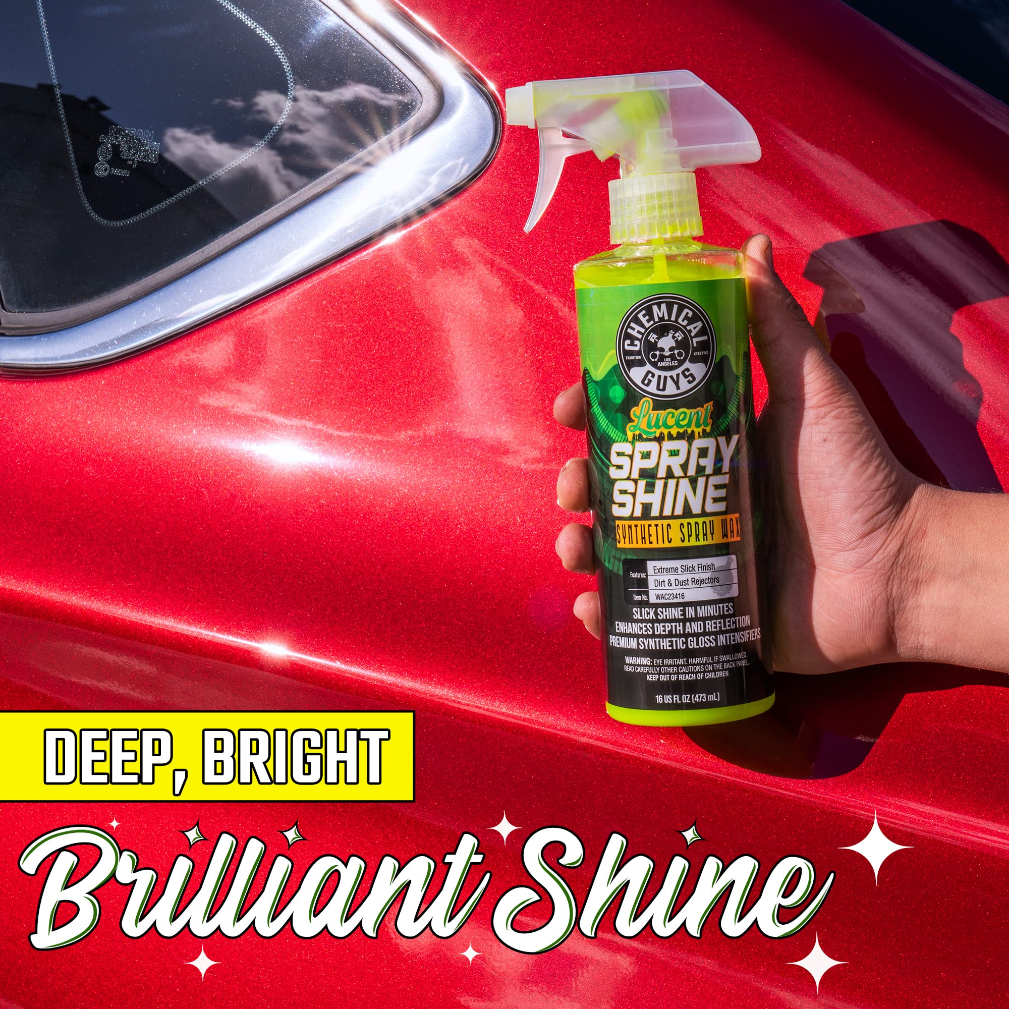 Chemical Guys on alloy wheel surface reducing brake dust appearance and enhancing sheen