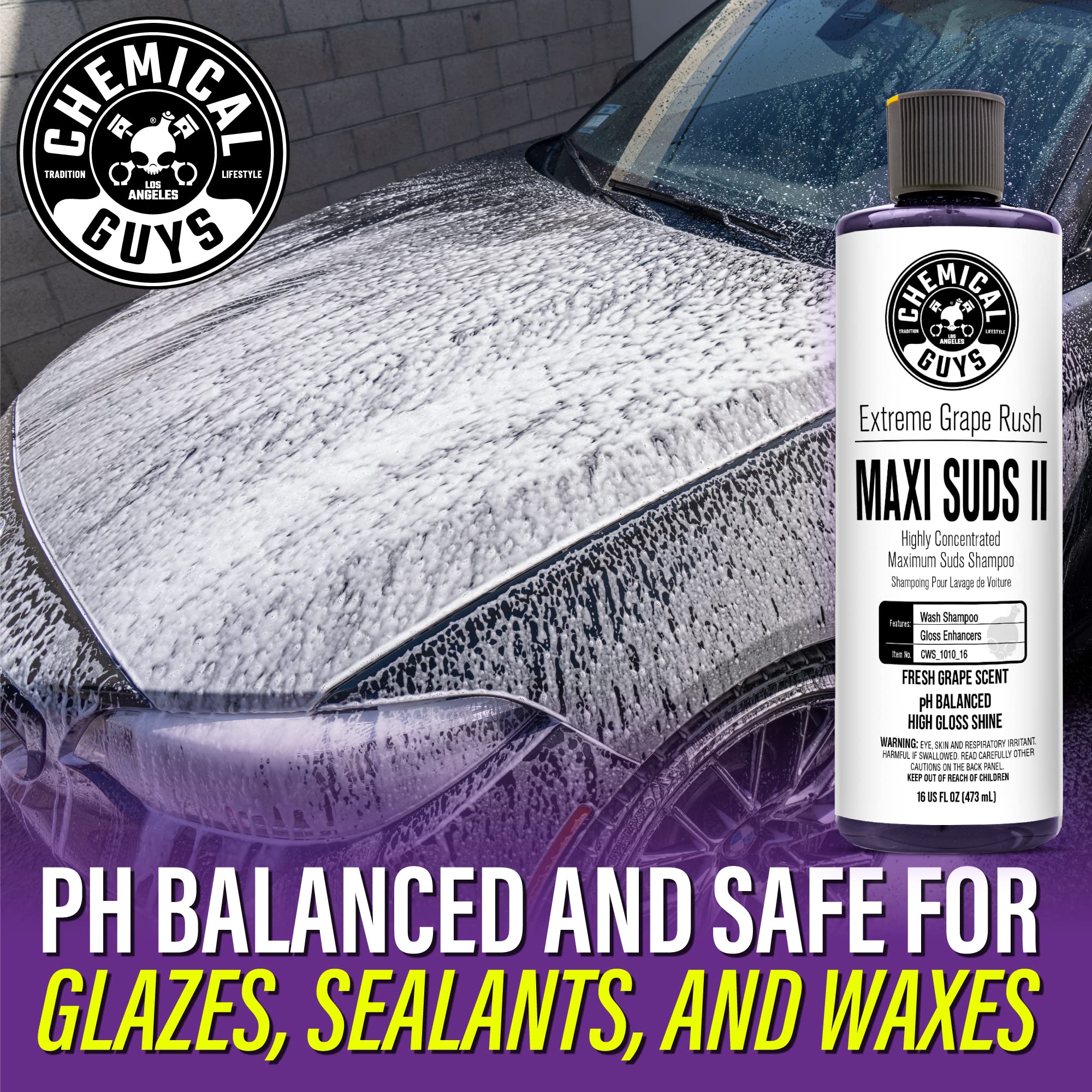 Chemical Guys foam cannon solution bottle ready for dense foam