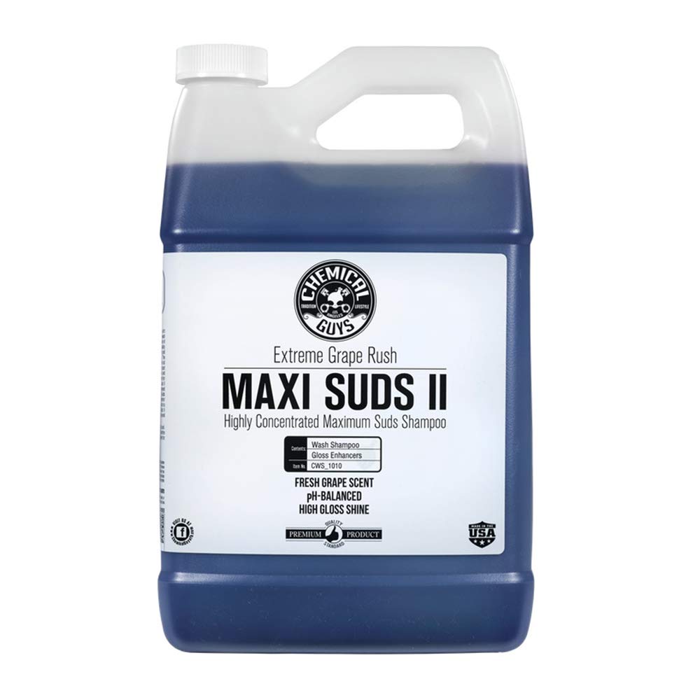Chemical Guys Maxi Suds II front label showing product and benefits