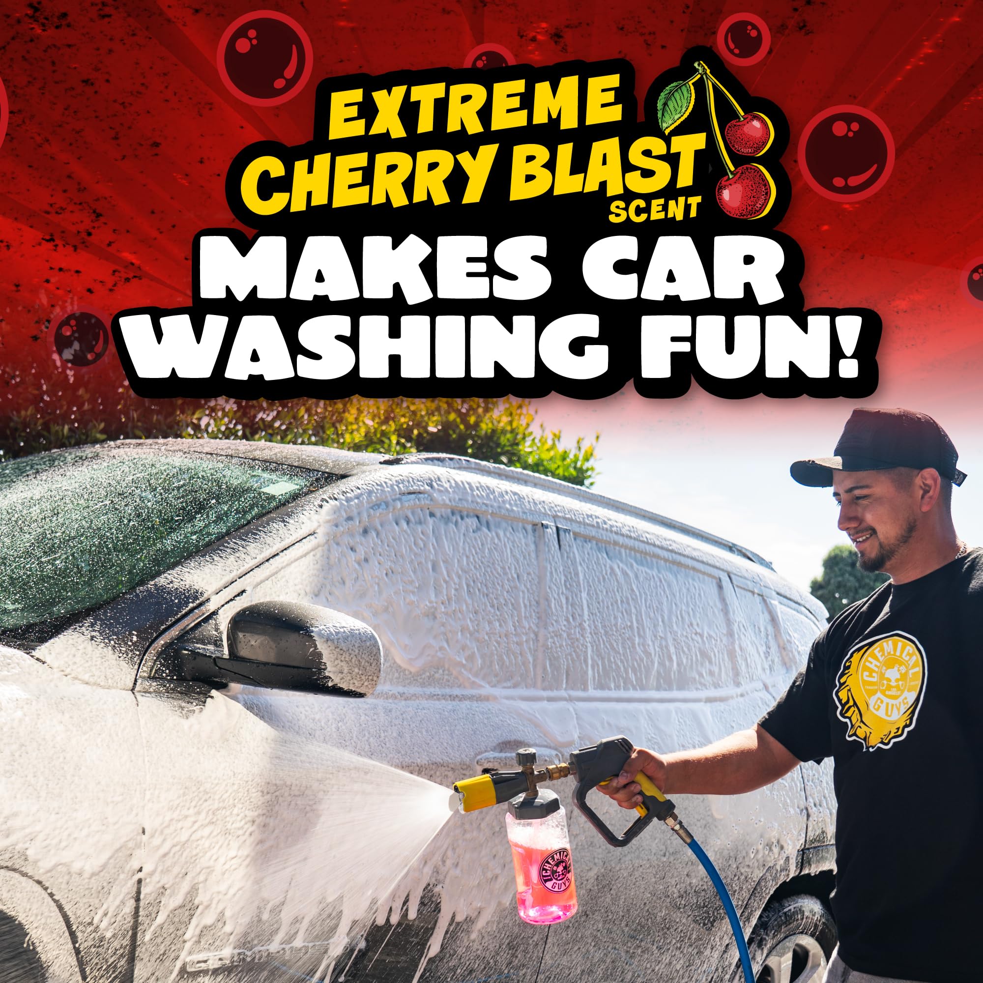 Chemical Guys microbubble foam texture illustrating gentle lubrication benefit