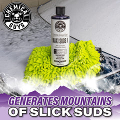 Chemical Guys wash mitt in use offering safe, lubricated cleaning