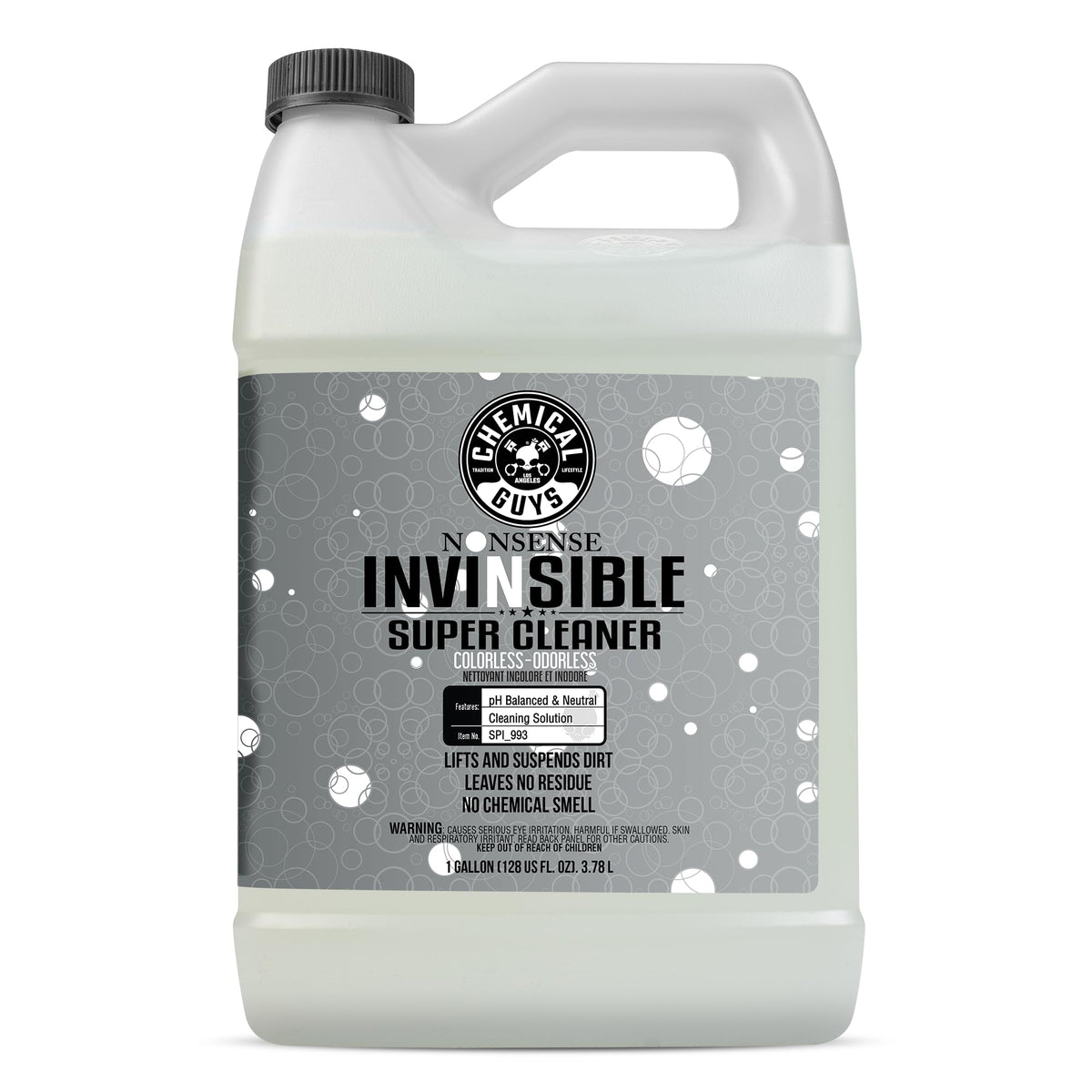 Chemical Guys gallon bottle front view showing product for professional cleaning