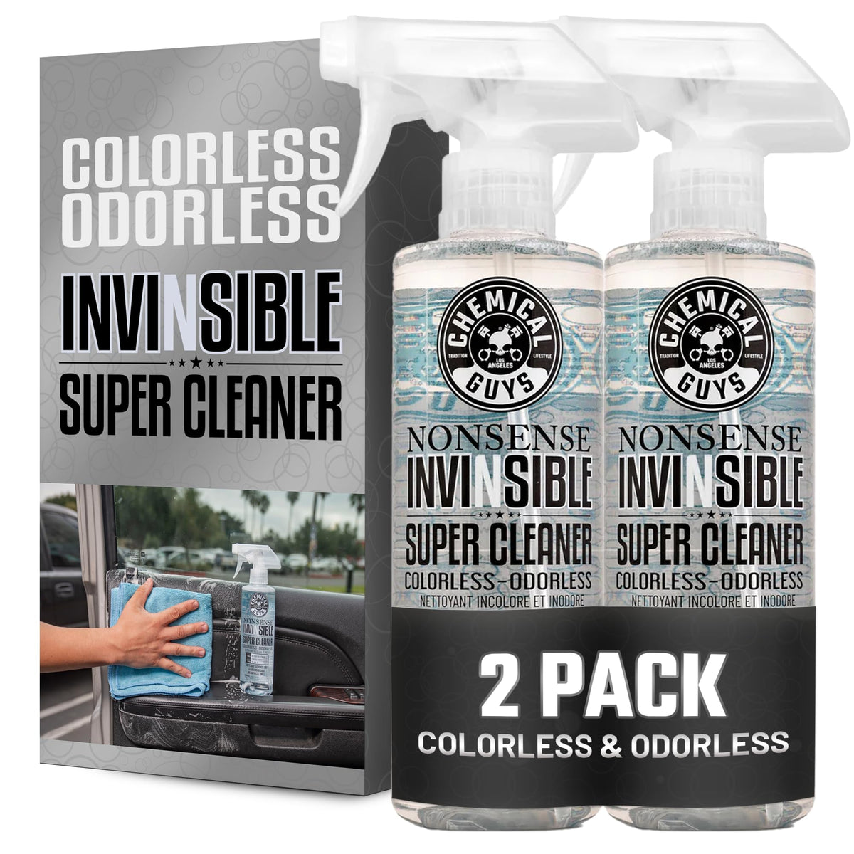 Chemical Guys front label showing product name and clear formula benefit