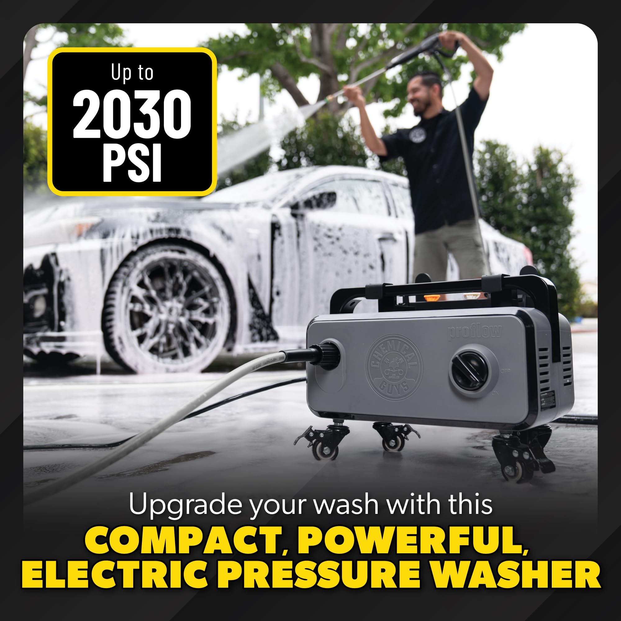 Chemical Guys PM2000 PRO 360 degree casters for smooth movement and stability