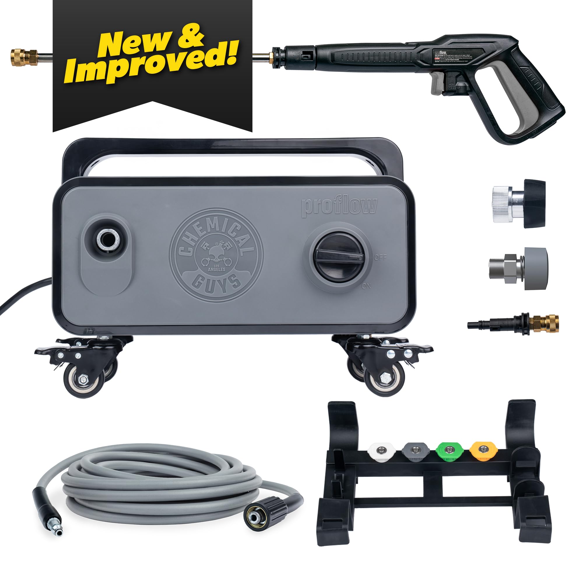 Chemical Guys PM2000 PRO ergonomic handle and control panel for easy operation