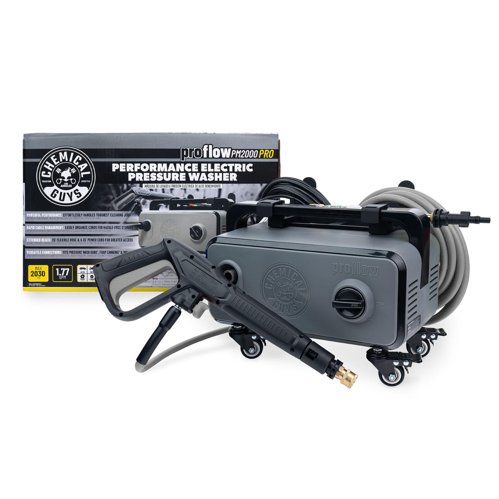 Chemical Guys PM2000 PRO front view showing compact housing and portability benefit