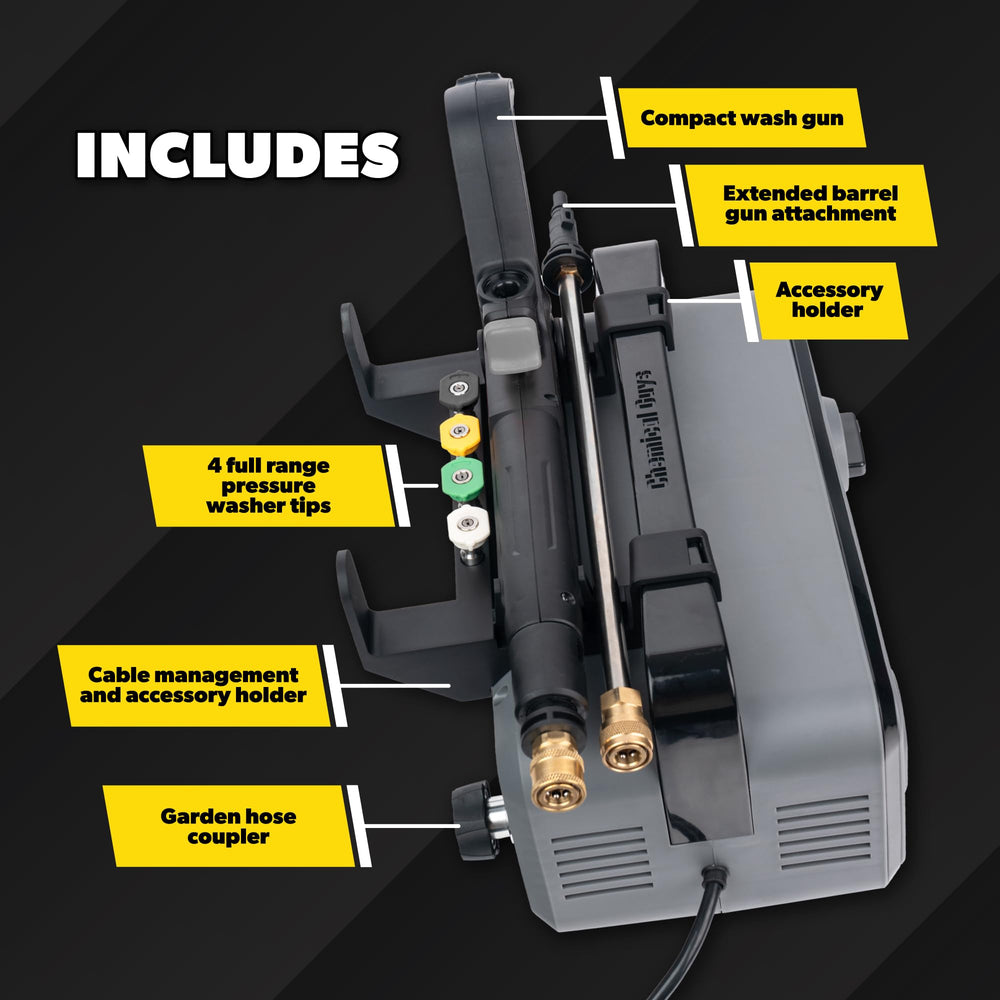 Chemical Guys PM2000 PRO spray tips and accessories for versatile cleaning patterns
