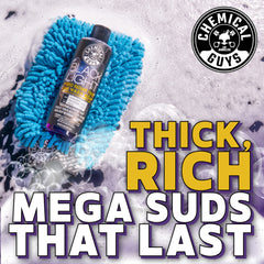 Chemical Guys being poured into foam cannon for rich suds generation benefit