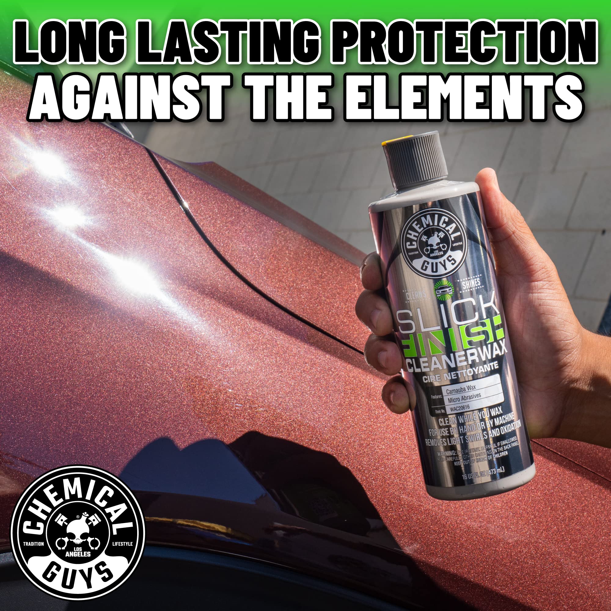 Glass and metal trim treated with Chemical Guys showing improved clarity and protection