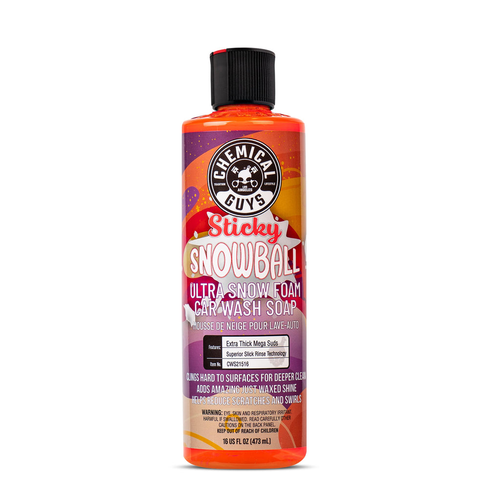 Chemical Guys front label showing product and benefits for easy recognition
