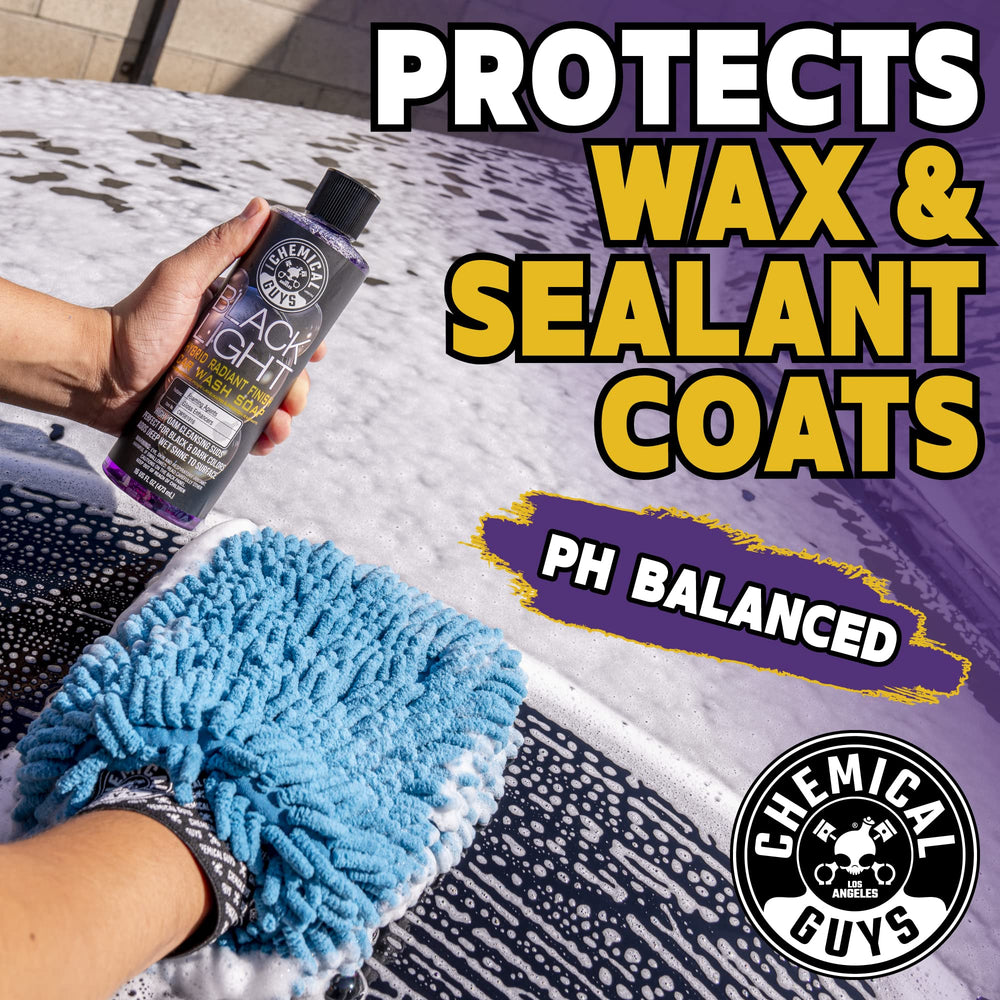 Chemical Guys dense foam texture on mitt demonstrating slick lubrication benefits