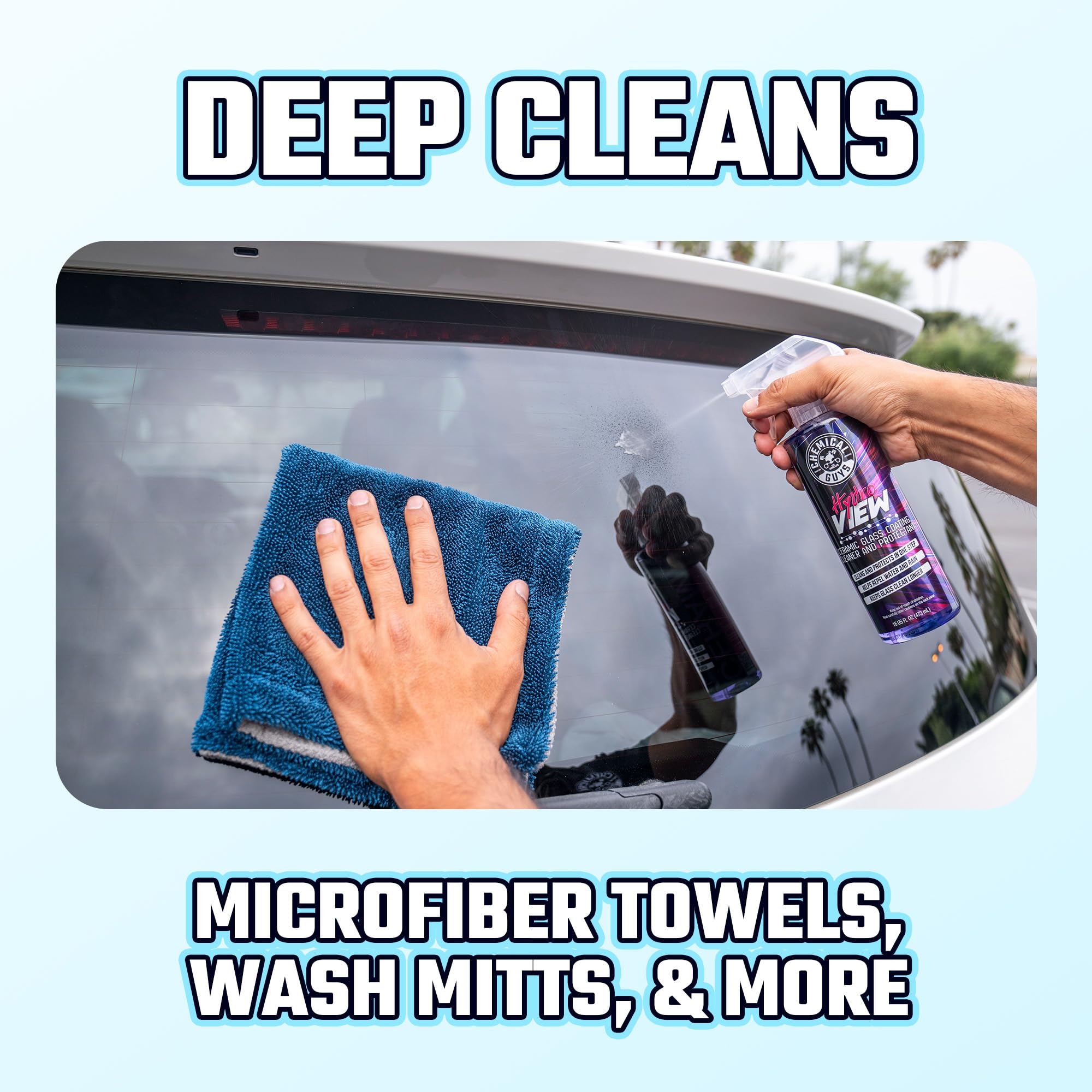 Chemical Guys before and after microfiber towel demonstrating restored softness