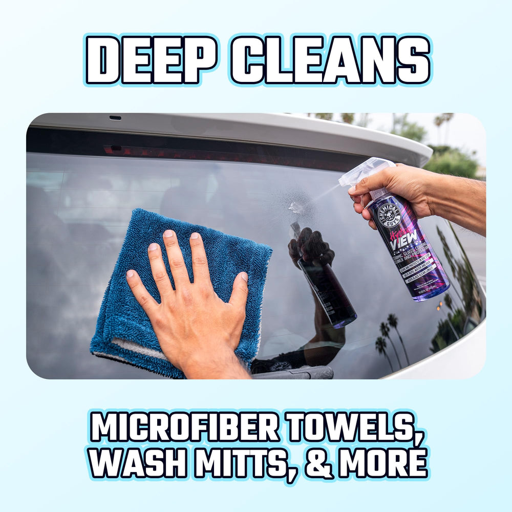 Chemical Guys before and after microfiber towel demonstrating restored softness