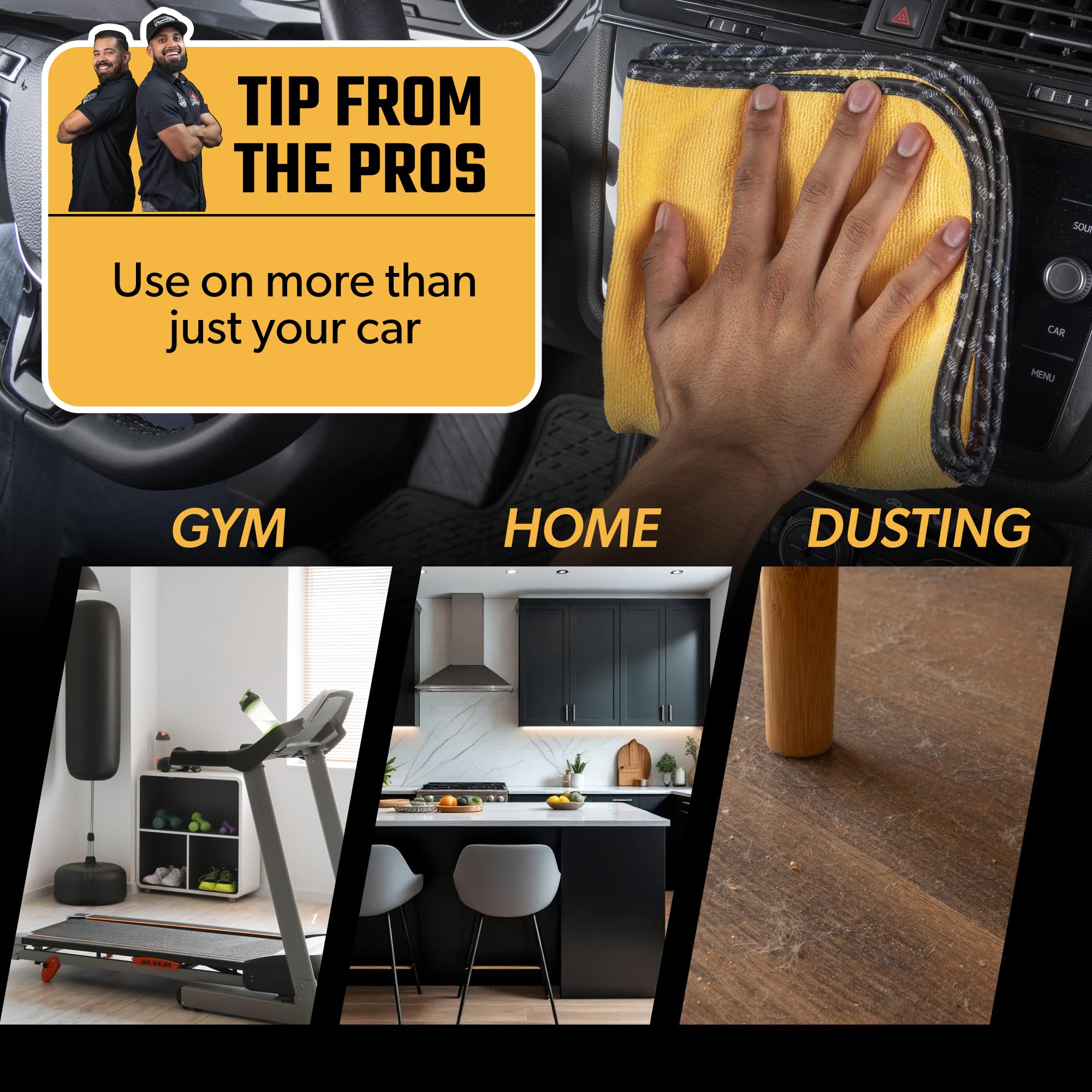 Chemical Guys towel drying car door quickly for streak-free finish