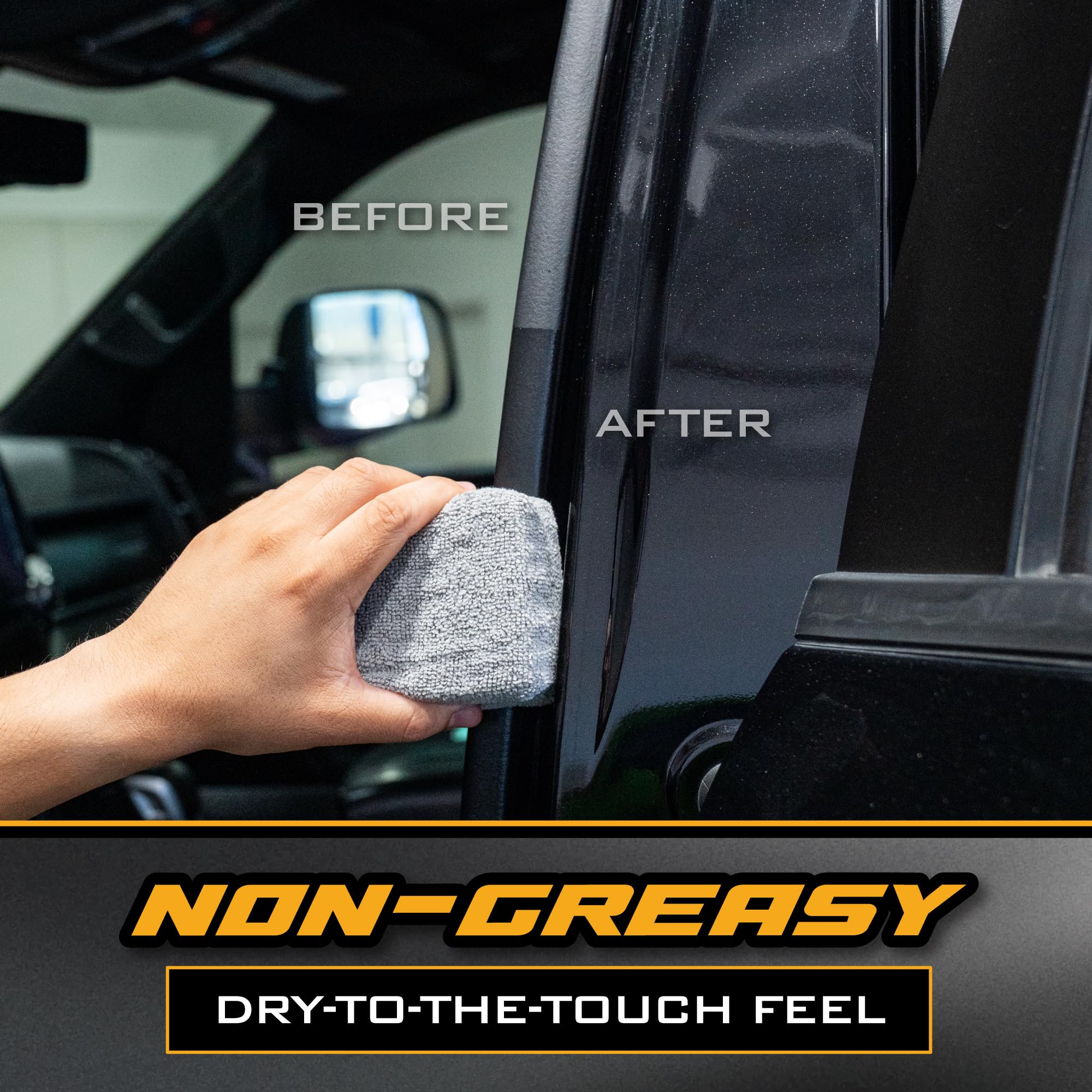 Chemical Guys close detail of textured trim showing gel filled pores