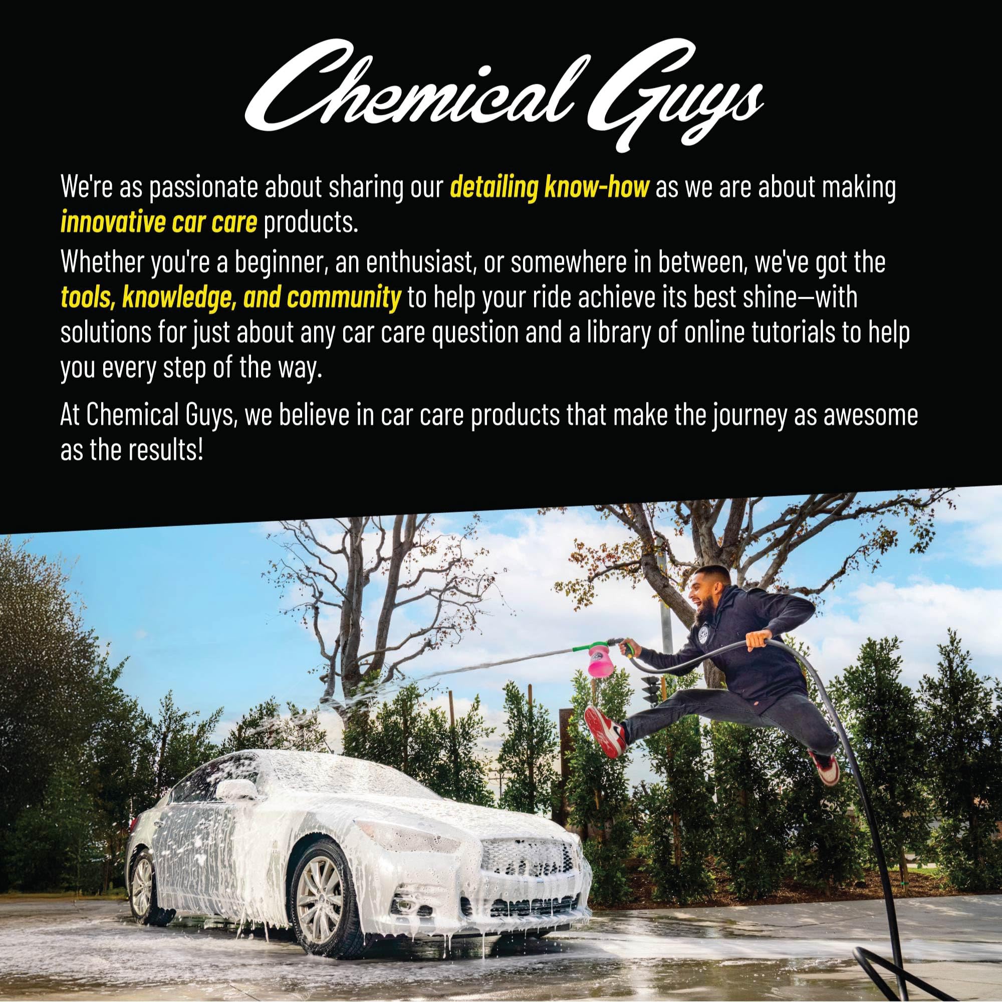 Chemical Guys applied after highway trip for quick, protective cleanup