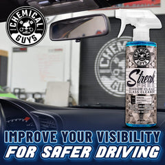 Chemical Guys V.R.P. Super Shine Dressing label close-up showing trim-enhancing effect