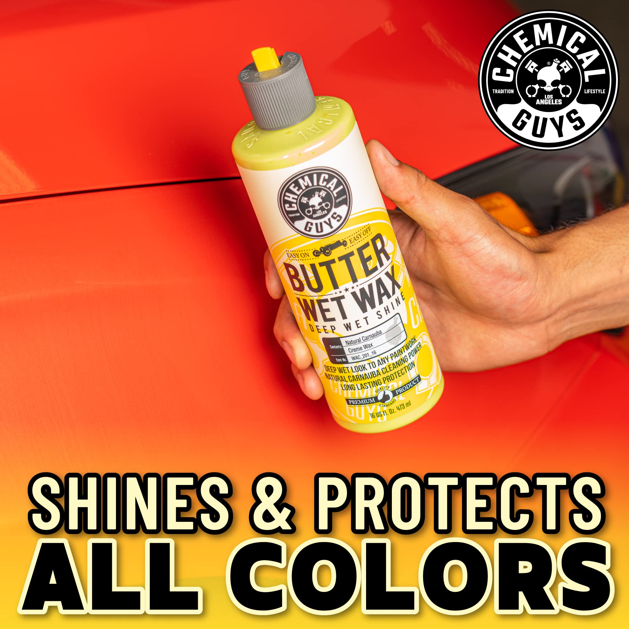 Chemical Guys applying wax with machine pad for efficient coverage