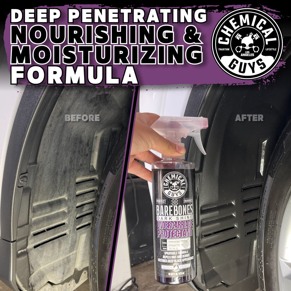 Chemical Guys treated wheel well after application showing restored depth