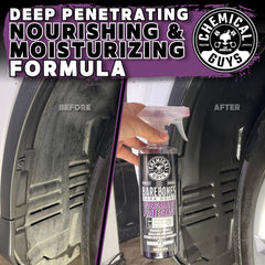 Chemical Guys treated wheel well after application showing restored depth