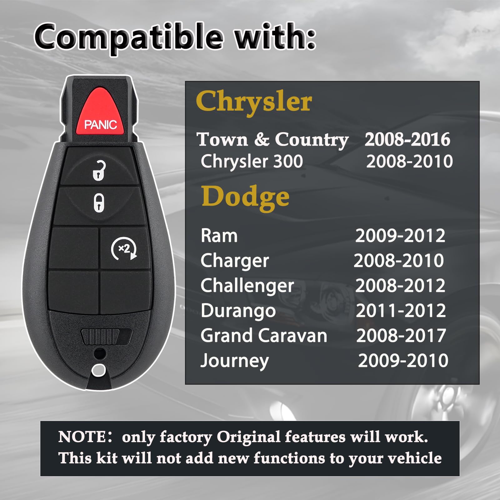 CHIJUIYZKEY IYZ-C01C back label with FCC ID visible for quick compatibility check