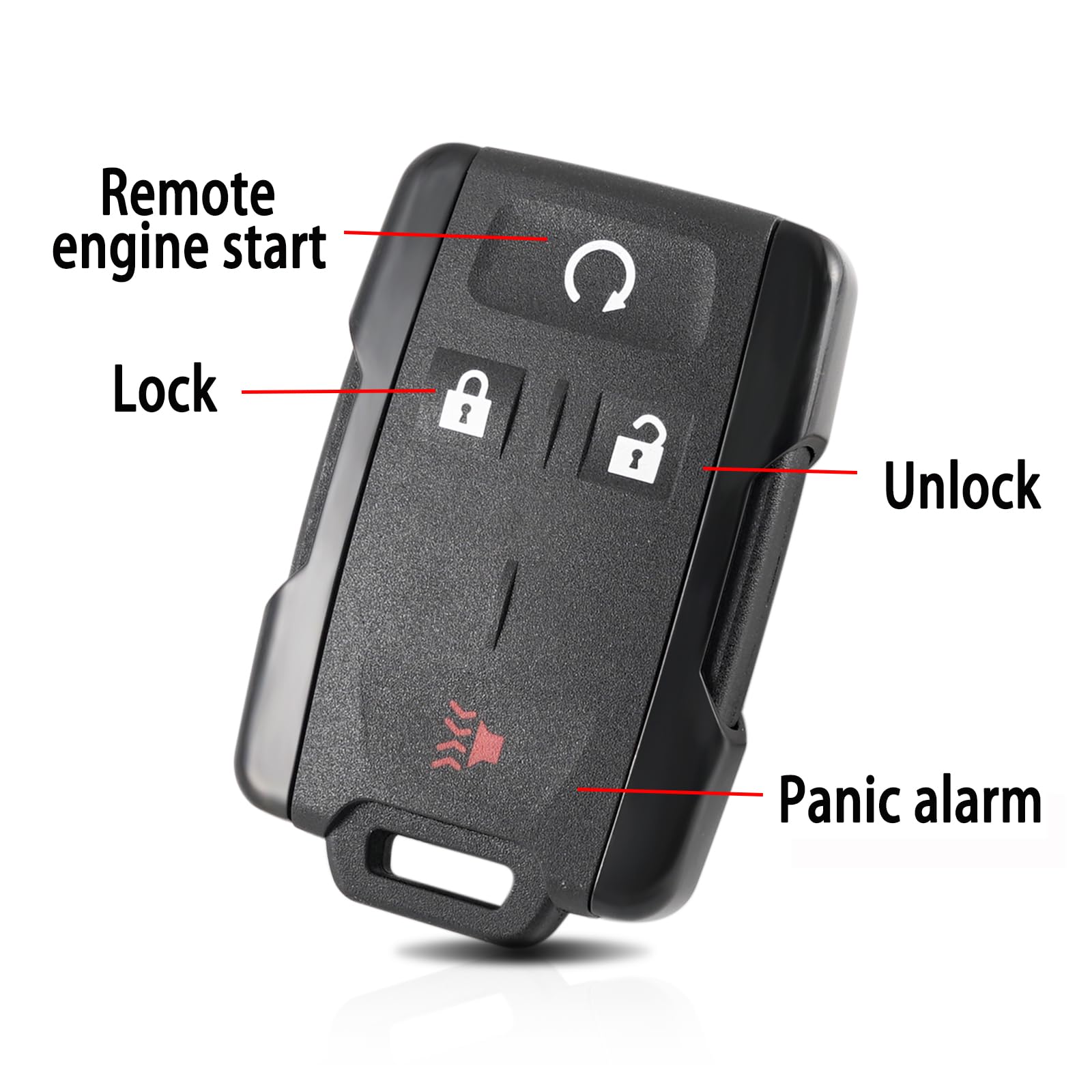 CHIJUIYZKEY key fob front view highlighting OEM-style buttons and reliability